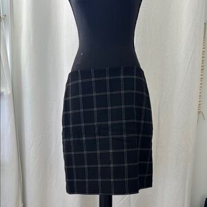 Classic Black Checkered Skirt